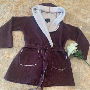 Sanctuary Cozy Purple and Red Cardigan Sweater